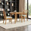 Ensemble de table de salle à manger 3 pièces pour 2 personnes, table pliable en bois avec chaises rembourrées, conception peu encombrante-2008238905