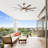 Modern 65'' Double-Sided Blade Windmill Large Ceiling Fan with Dimmable 3CCT LED Lights and Remote Control, 6-Speed Reversible DC Motor, Timer, 4"/10" Downrods, for Indoor/Covered Outdoor-724979339