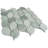 Natural 12.41 in. x 12.01 in. Arabesque Polished Marble Mosaic Tile