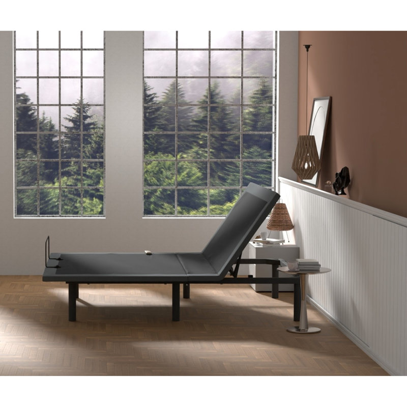 Btx4 Queen Adjustable Bed - Head And Foot Positions, Wireless Remote, 7 In. Package Height, Grey/Black Base Head/Foot Adjustable, Wadding, 142.91 Lb Weight,