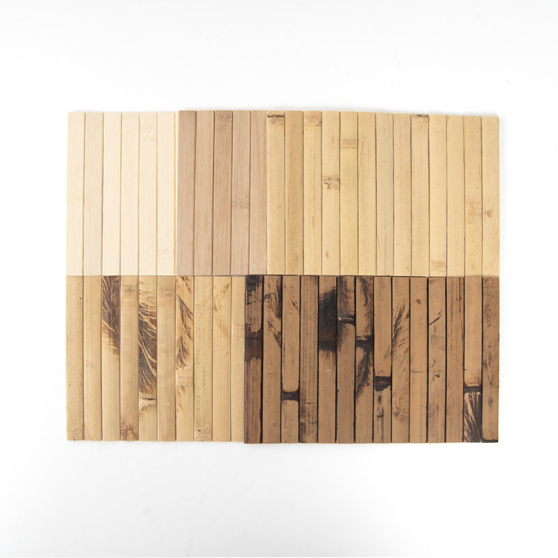 Panneau mural en bambou naturel Art3d 48 po x 96 po pour la décoration murale de salon, chambre à coucher