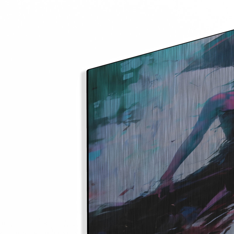 Art mural en métal Winston Porter «Walking In The Rain» par Andreas Magnusson, H 36 po x l 24 po