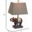 Elegant Designs Resin Elephant Table Lamp, Brown With Gold Accents, 20.5" Height