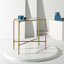 Isabellina Metal and Glass Accent Table