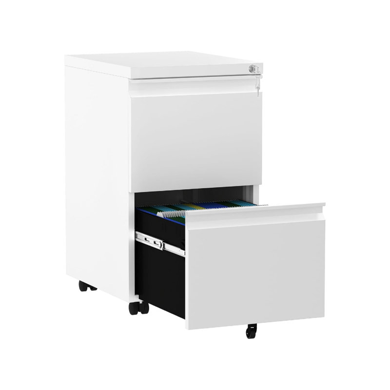 39 cm W 2 -Drawer Wheels / Casters included Mobile Steel Filing Cabinet