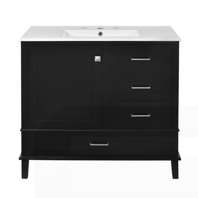 36" Bathroom Vanity with Solid Pine Frame