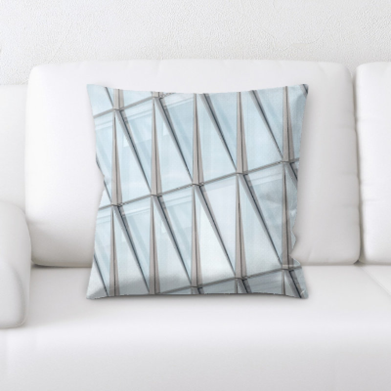 Geometric Microsuede Throw Pillow