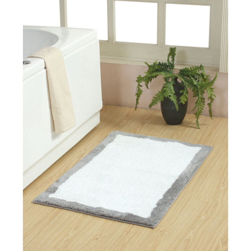 Chesapeake Lakewood Micro Tufted Bath Rug- 24"X40", Soft Silver