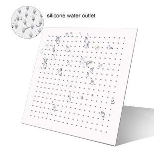 Pomme de douche 16 pouces, pomme de douche carrée ultra mince en acier inoxydable 304