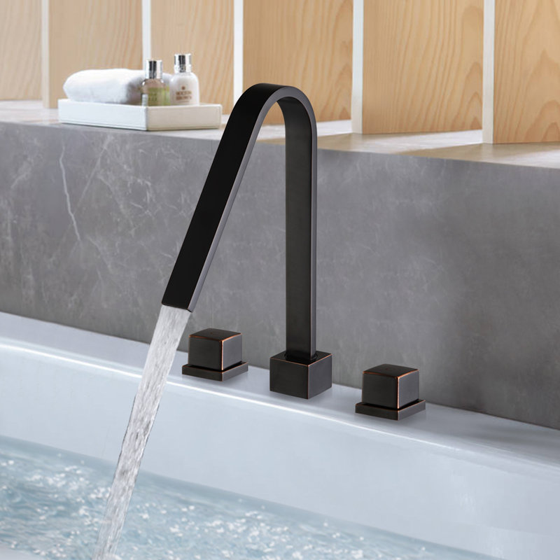 Robinet de baignoire romaine à deux poignées, Gris foncé
