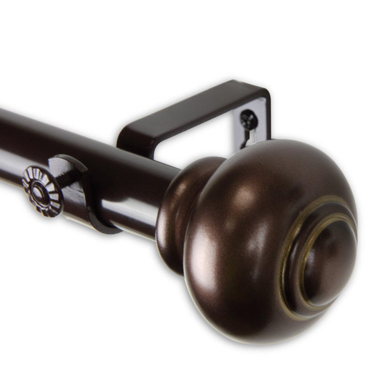 Tringle à rideaux simple Lecuyer, 48 po à 84 po, Bronze