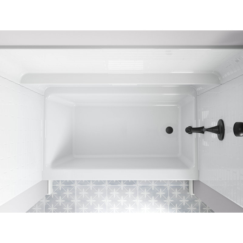 Forum Traverse 60" X 36" Vikrell  Bath/Shower, Right Drain