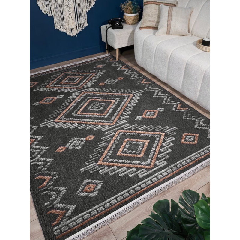 Addrianna Moroccan Machine Made Indoor / Outdoor Area Rug, Rectangle 5'3" x 7'2"