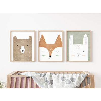 Woodland Art Paper Print Set Unframed Prints