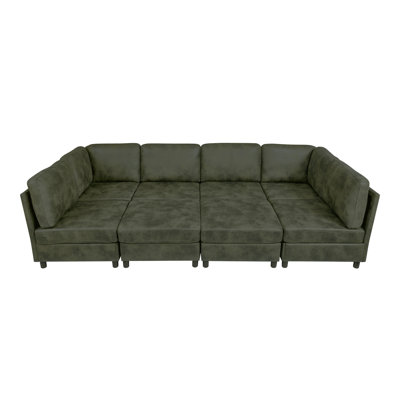Canapé modulaire en similicuir rembourré