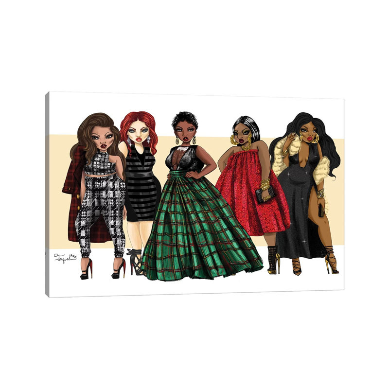 Holiday Fashion by Jonquel - Print on Canvas, Wrapped Canvas, 101.6cm H x 152.4cm W x 3.81cm D