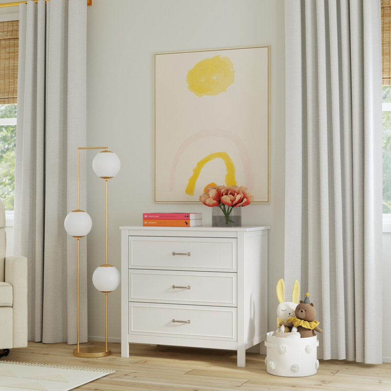 Commode 3 tiroirs Charlie, Blanc