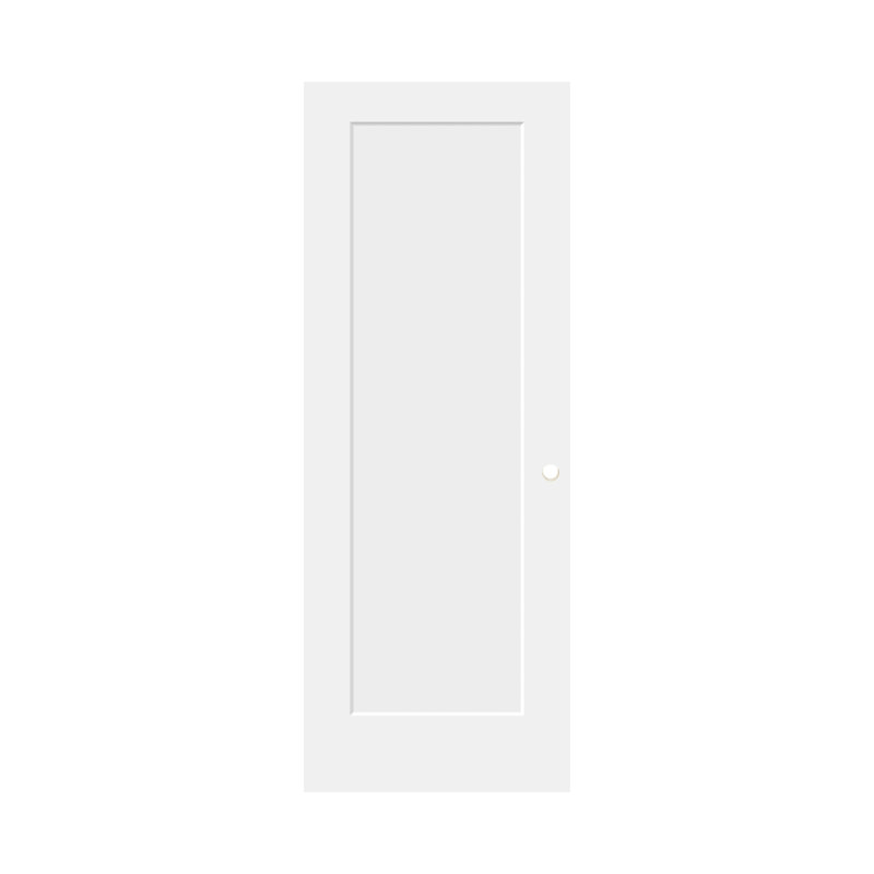 (Avec serrure et trous de charnières) Porte intérieure moulée pré-percée 1 panneau, Gauche, 28 po x 80 po