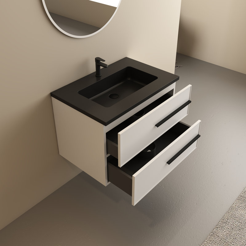 Ensemble de meuble-lavabo mural simple 30 po