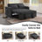 55.2" Sleeper Couch Corduroy Pull Out Sofa Bed-28978530