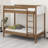 Bunk Bed Frame With Ladder, Safety Guardrails, Upholstered Headboard/Footboard