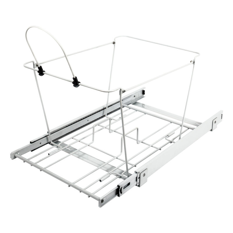 Steel Pull Out Drawer, White