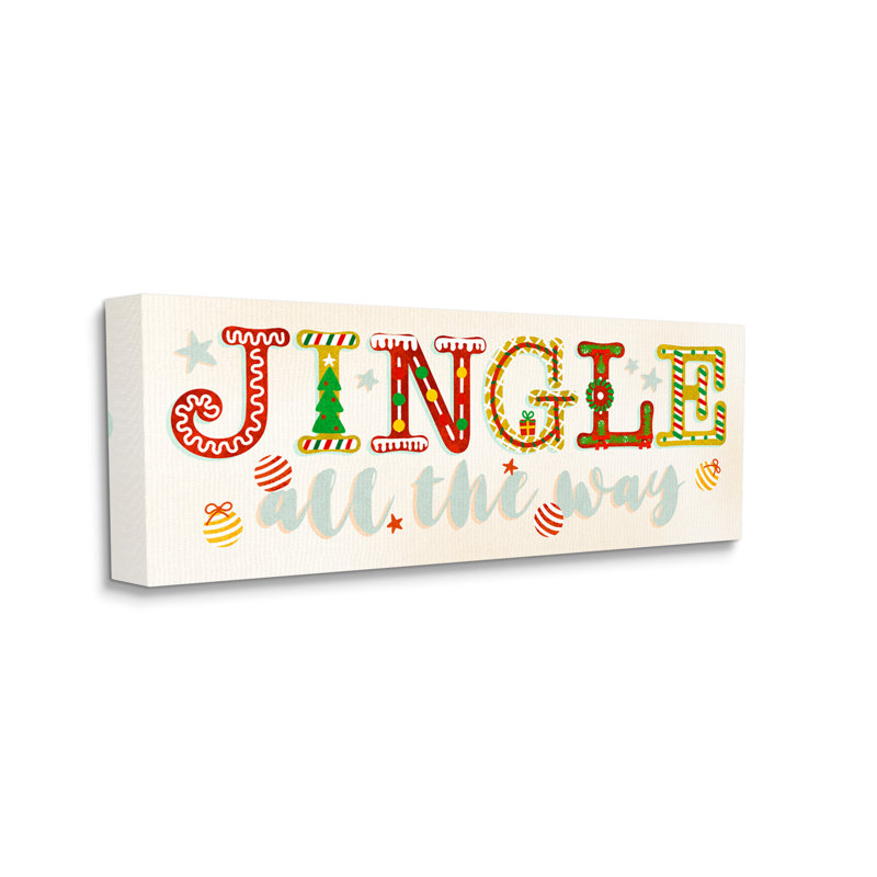 «Jingle All The Way Festive Holiday», impression numérique sur estampe numérique par Ziwei Li, H 20 po x l 48 po x P 1,5 po