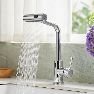 Touchless Kitchen Faucet With Motion Sensor And Pull-Down Sprayer, Hands-Free Automatic Smart Kitchen Sink Faucet