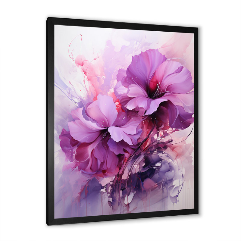 Magenta Melody II - impression, Cadre photo noir, H 20 po x l 12 po x P 1 po
