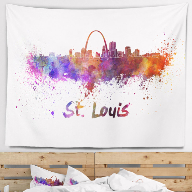 Tapisserie d'horizon de st louis Cityscape, H 68 po x l 80 po