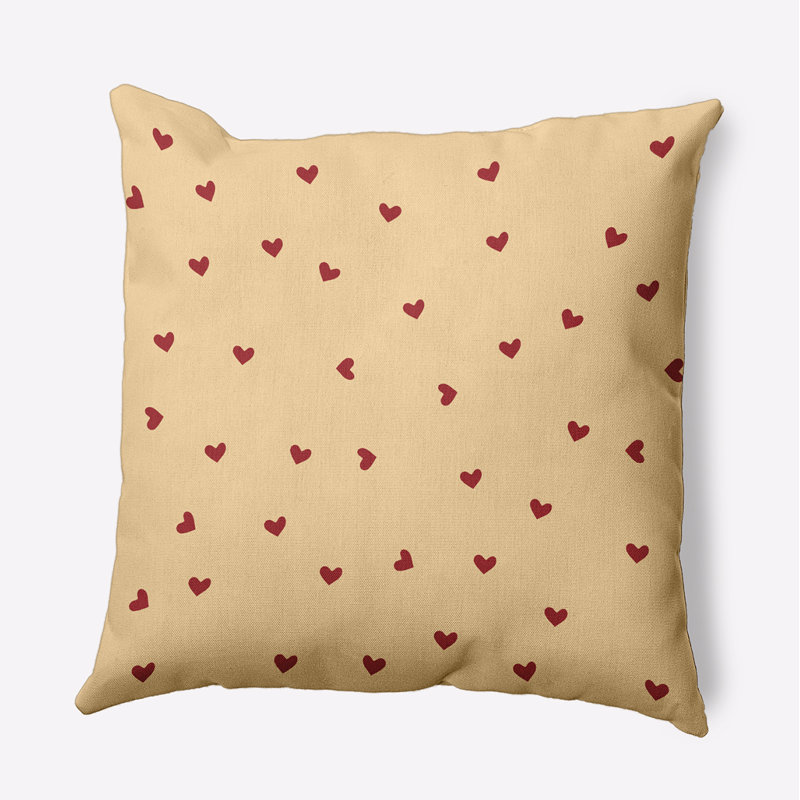 Coussin décoratif en polyester intérieur / extérieur, H 16 po x l 16 po, Carré