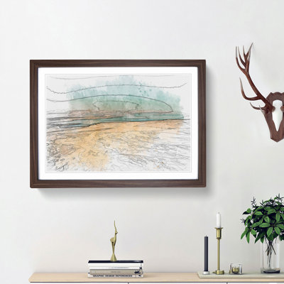The Dead Sea in Israel in Abstract - Picture Frame Graphic Art Print