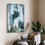 «Silver Mist I», art mural sur toile avec de lourds éclats de cristaux en acrylique
