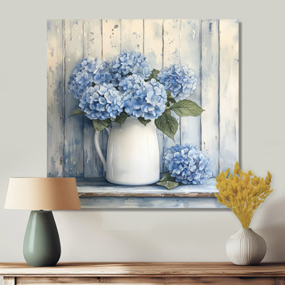 Minimalism Hydrangeas In A Milk Jug II - Hydrangea Wall Art
