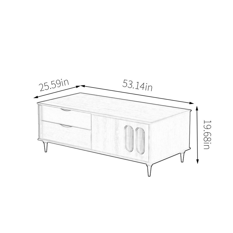 oak vintage coffee table