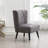 Contemporary Velvet Upholstered Accent Chair, Gray-646179229