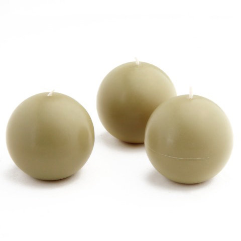 Bougie ronde, Sauge vert, Diamètre de 3 po, Ensemble de 36