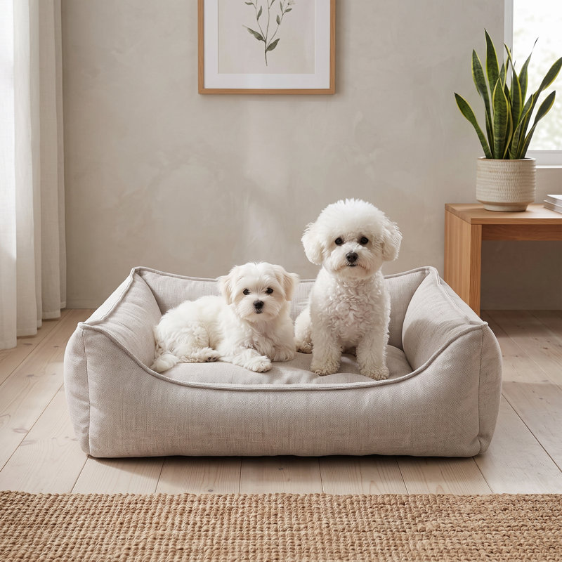 Lit pour chien Pawsy, 29.5, Crème