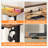 Electric Height Adjustable Standing Desk With Power Outlet And Led Light , Home Office Desk with Large Monitor Shelf-117664312