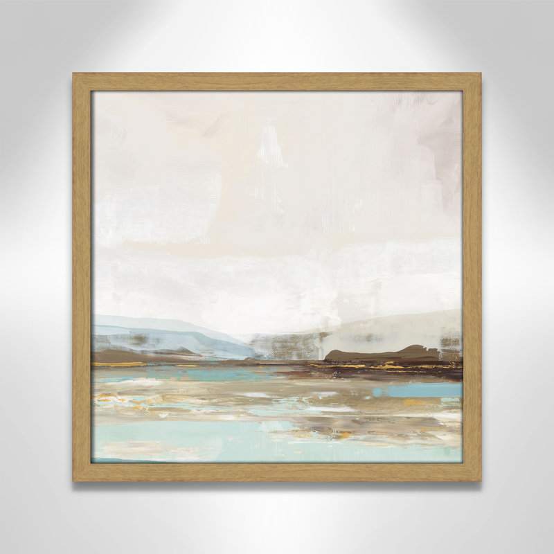 «Vibrance of Blue Print» par Allison Pearce, Papier avec cadre naturel naturel, Pas de tapis, H 17 po x l 17 po x P 0,75 po