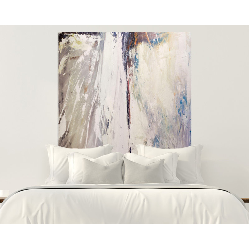 Mountain View - Artist Enhanced Canvas Print, 20" H x 20" W x 1.5" D, Brown Framed Canvas