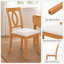 Chaises de salle à manger rembourrées Comfort, style moderne en bois d'hévéa pour petite cuisine