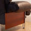 Canapé droit noir Mid-Century