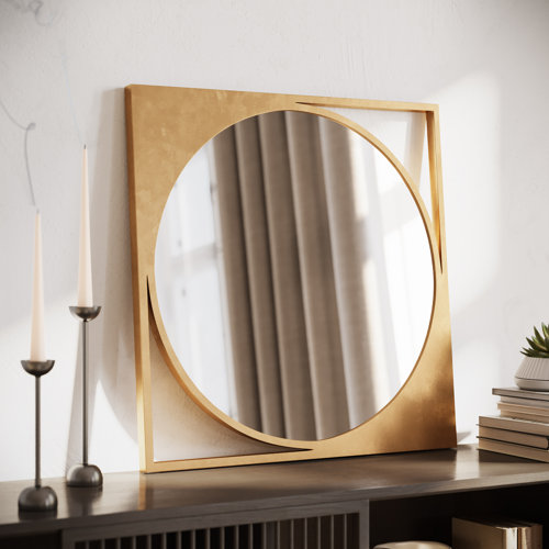 Mercer41 Lyria Square Metal Modern Wall Mirror | Wayfair