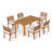 Delania 7-piece Outdoor Dining Set With Solid Wood Table