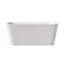 Baignoire de trempage autoportante blanche en acrylique avec drain de 55 po Casainc