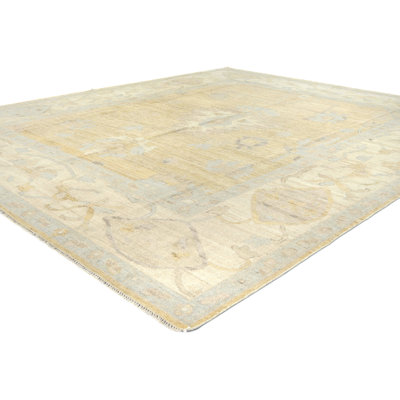 Tapis oriental pakistanais fait à la main 8 pi 5 po x 9 pi 9 po Oushak