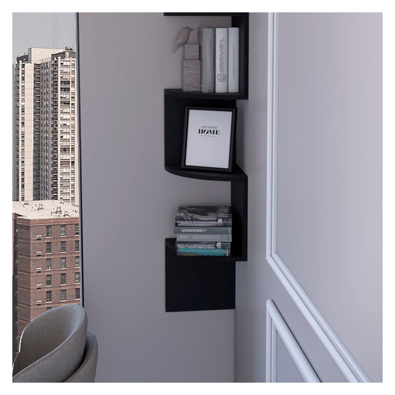 Tablette murale flottante en bois Wenge