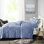 Housse de couette luxueuse en velours bleu pervenche avec coussin - double / grand, literie de confort serein pour lit double / grand-118022688-118022693