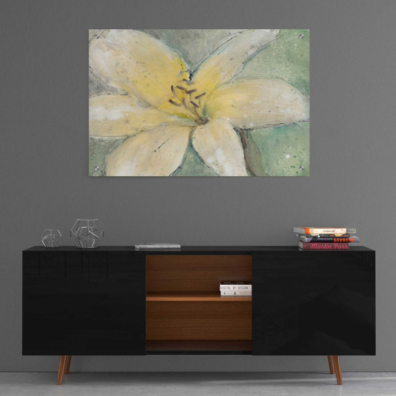 «Floral Spirit III» par Tim O'Toole, art mural en verre acrylique, H 24 po x l 36 po x P 0,2 po